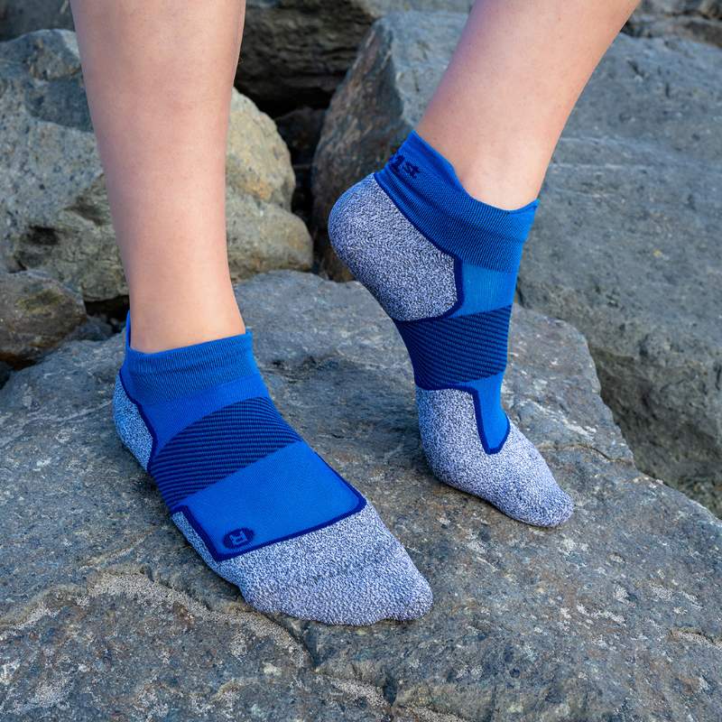 person wearing royal blue active comfort socks | OS1st